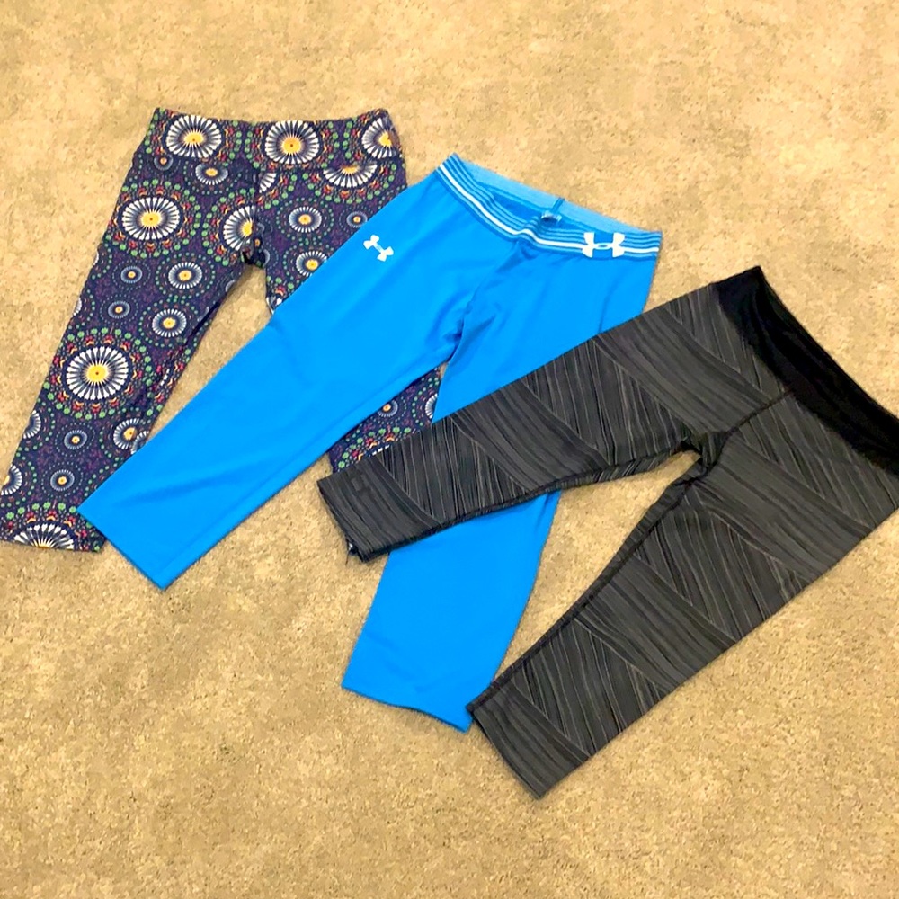 Bundle of three capri length workout pants